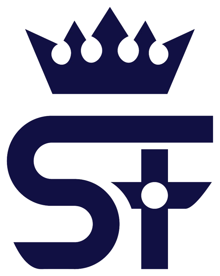 Crowned SF button monogram in navy